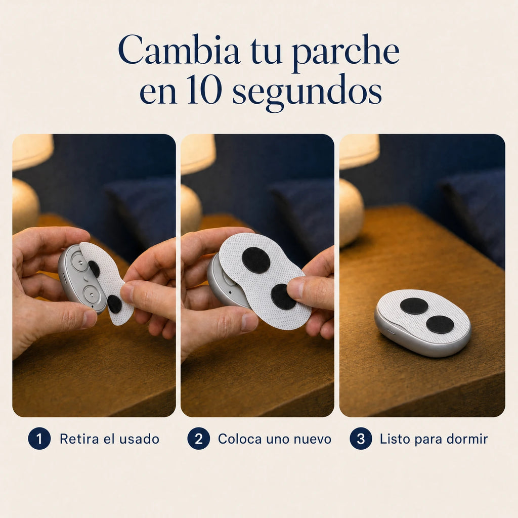 Cambia tu parche en 10 segundos en 3 pasos