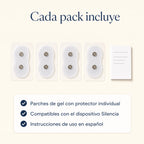 Cada pack incluye parches con protector individual e instrucciones en español