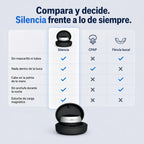 Silencia comparado con CPAP y férula bucal